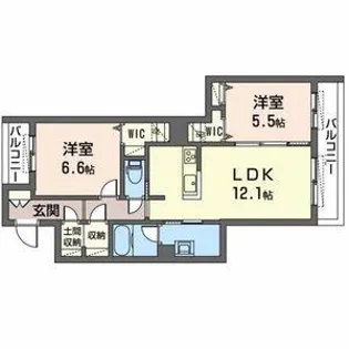 シャーメゾン ソルテ【3階】の間取り