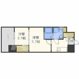 2Kの間取り画像