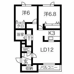 タソノア【302号室】の間取り