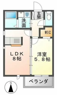 ヘーベル武庫之荘【202号室】の間取り