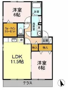 アスセーナ【1階】の間取り
