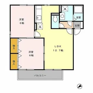 シャンクレールよもぎ台【2階】の間取り