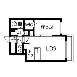 べラージオ北22条【4階】の間取り