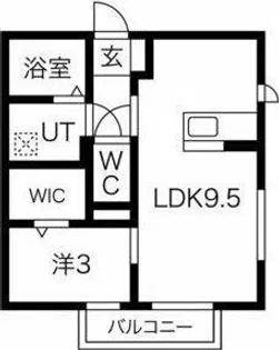ボナール クレハ【1階】の間取り