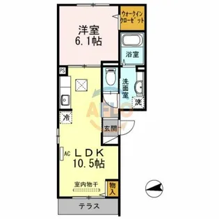 プランドール・アイ【101号室】の間取り