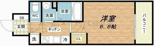プレサンス堺筋本町駅前シェル【10階】の間取り