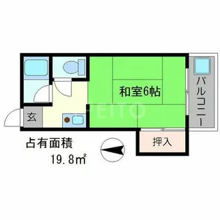 ハイツ錦【1階】の間取り