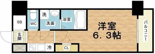 ファーストフィオーレ京橋ブレイニー【7階】の間取り