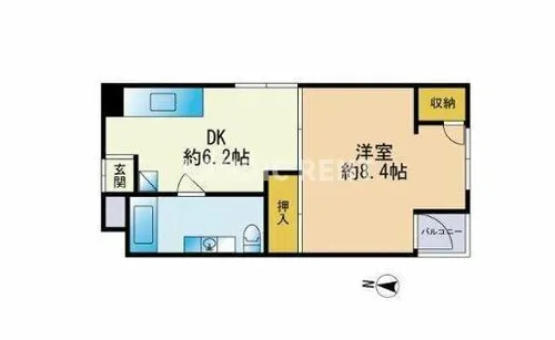 フドウ赤坂【10階】の間取り