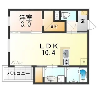 REGALEST初芝駅【3階】の間取り