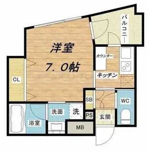 アスヴェル心斎橋東ステーションフロント【10階】の間取り