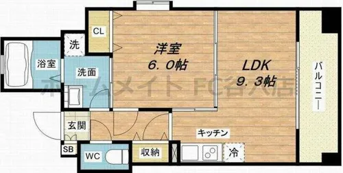 アーデンタワー立売堀【13階】の間取り