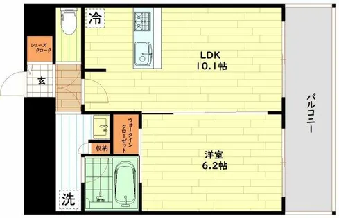 プレサンス福島ミッドエル【11階】の間取り