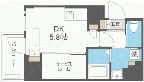 ソルテラス阿波座ウィズ【6階】の間取り