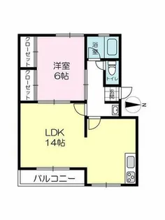 ときわコーポ1号館【202号室】の間取り