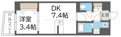 レシオス大阪城SOUTH【2階】の間取り