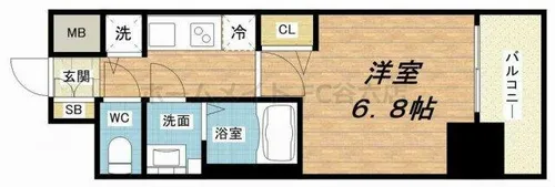 プレサンス立売堀パークシティ【4階】の間取り