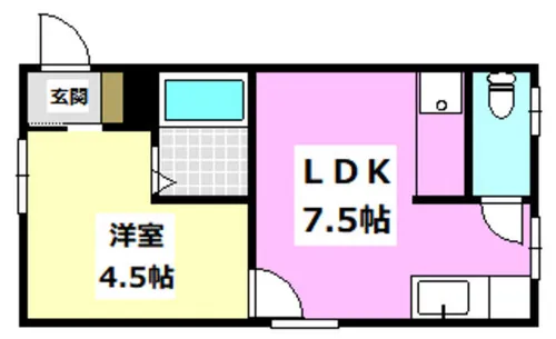 チョコブラック【201号室】の間取り