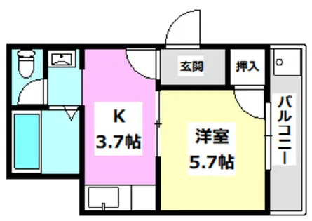 チョコブラック【205号室】の間取り