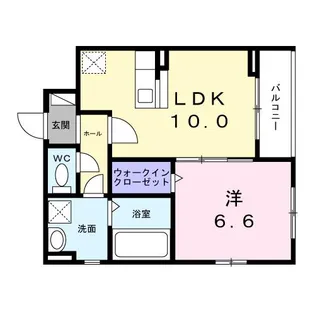 ベルフラワー長洲【3階】の間取り