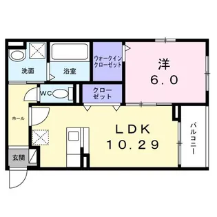 ベルフラワー長洲【3階】の間取り