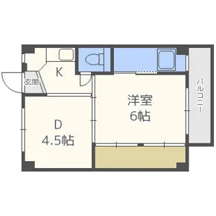 ビレッジハウス西町4号棟【202号室】の間取り