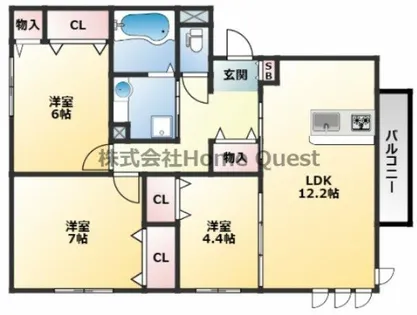 Casa Calma【301号室】の間取り