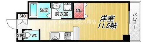 ガーデンパレス久宝寺【3階】の間取り