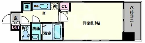 La Douceur天王寺【7階】の間取り