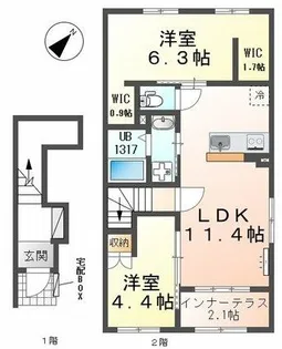 ルピナス滝【2階】の間取り