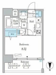 アリエッタNagoya【6階】の間取り