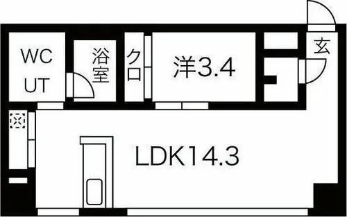 コレクション名駅III【2階】の間取り