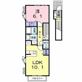 ハーベスト スクエア壱番館【2階】の間取り
