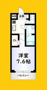 MDIプロスジョイア北九州市立大学前【7階】の間取り