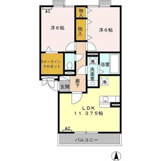 プレミール上野 A棟【3階】の間取り