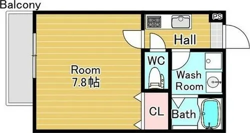 ジーメゾン初芝アマーレ【102号室】の間取り