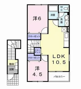 ソレアード中曽根C【2階】の間取り