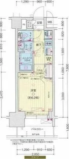 プレサンス ジェネ 上前津【6階】の間取り