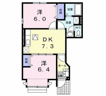 エアリーコート ウエスト【1階】の間取り