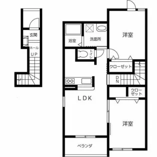 ユトリロ野田【205号室】の間取り