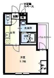 大阪府大阪市住吉区沢之町2丁目【アパート】の間取り