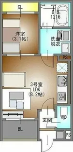 REGALEST道徳【3階】の間取り