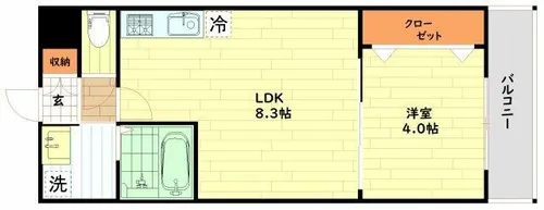 H-maison御幣島Ⅰ【3階】の間取り