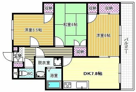 新栄プロパティー古市Ⅱ【1階】の間取り
