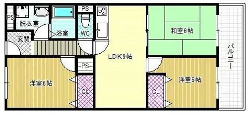 新栄プロパティー峰塚【5階】の間取り