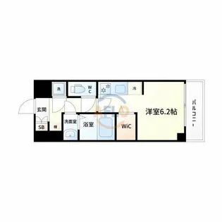 ファーストフィオーレ大阪ウエストウェルビング【4階】の間取り