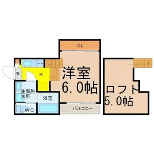 ハーモニーテラス伝馬町【101号室】の間取り