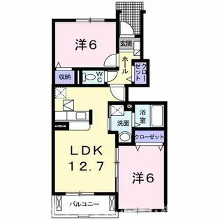 ベル・レベッカ【1階】の間取り