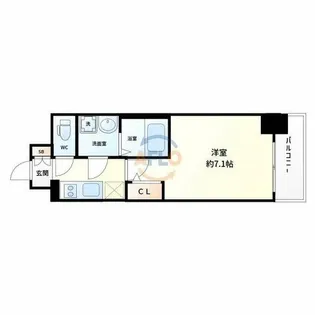 オーキッドレジデンス新大阪【7階】の間取り