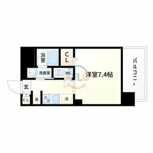 ルーヴェンブルン豊津【6階】の間取り